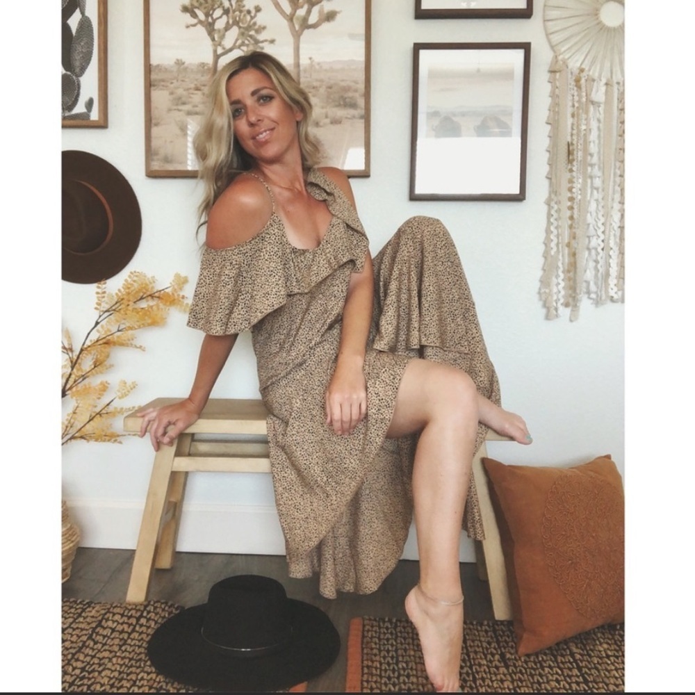Animal Print Woven Midi Dress - Picture 9 of 12
